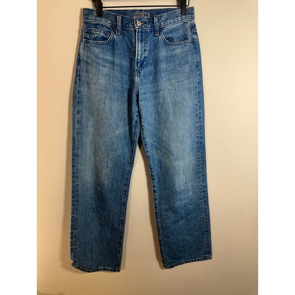 Uniqlo JW Anderson Women Blue Straight Leg Jeans High Rise 25x31